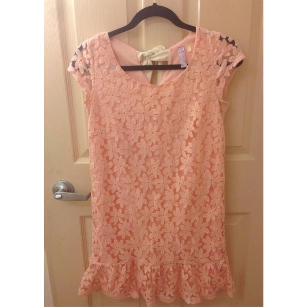Alya Blush Vintage Dress with Bow